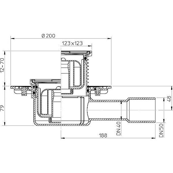 Trapas HL510 NPr su sausu sifonu PRIMUS