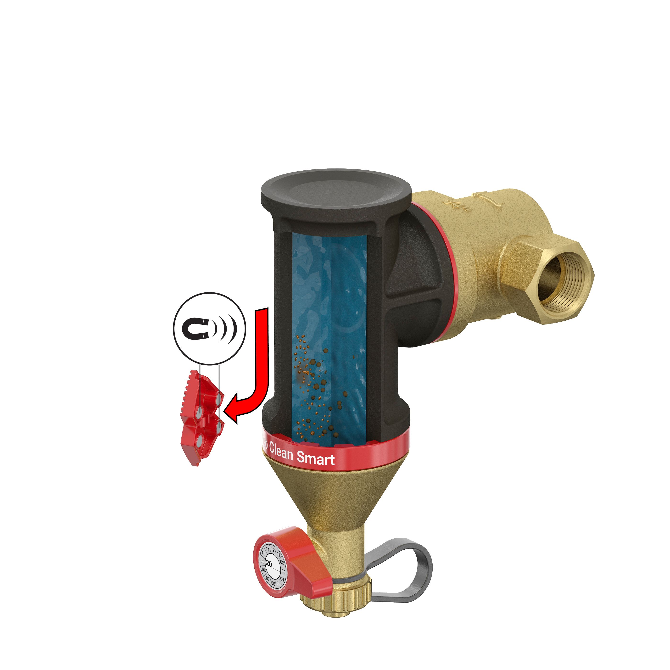 Magnetinis purvo atskirtuvas 1'' Flamcovent Clean Smart