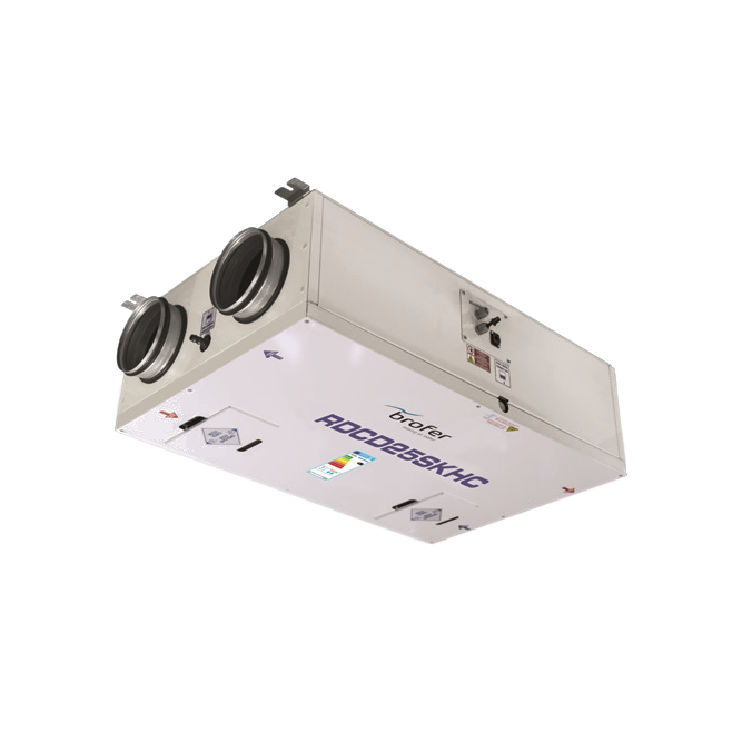 Plokštelinis ENTALPINIS rekuperatorius BROFER RDCD25SKCE (180m3) + pultas