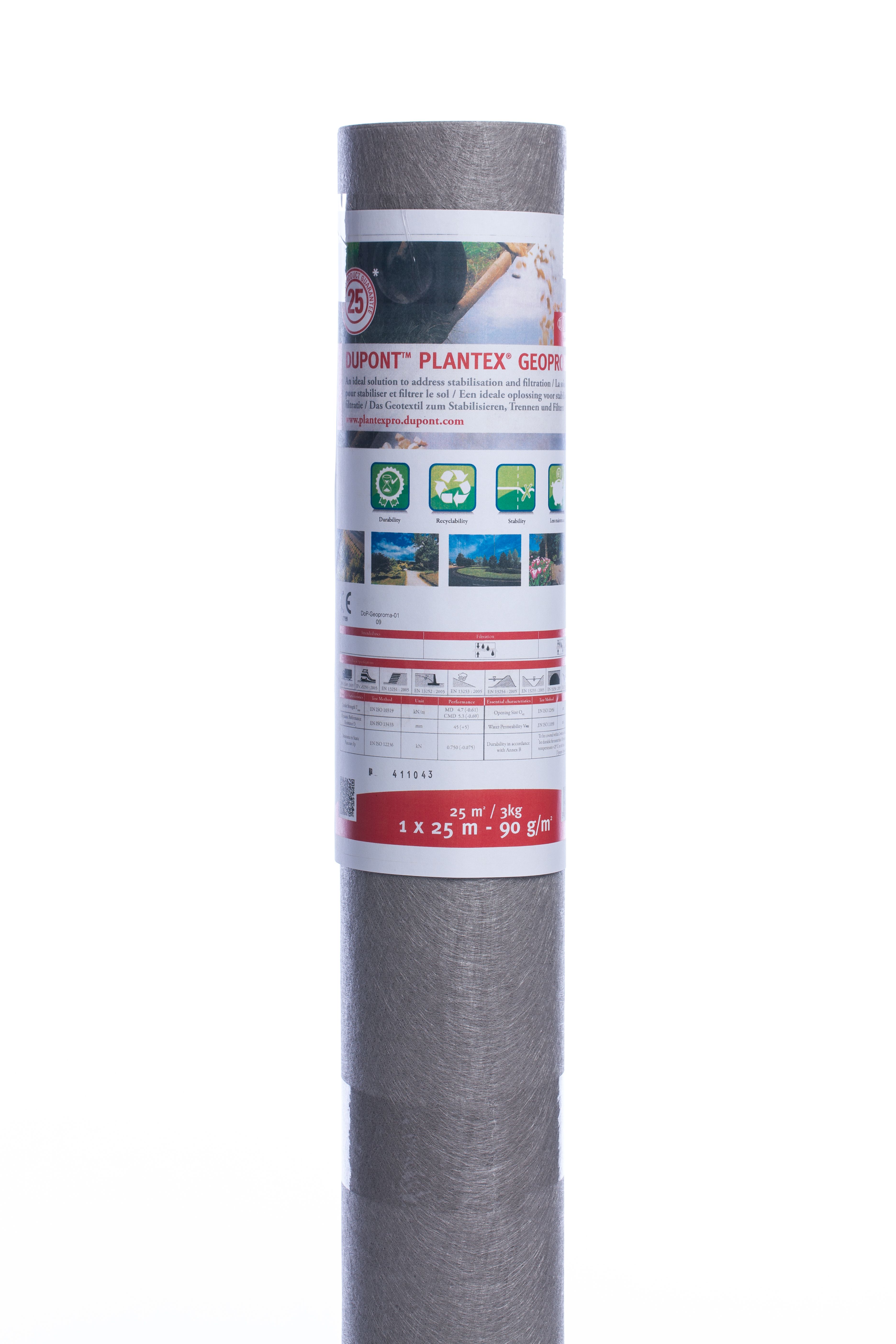 Austinė geotekstilė Typar Geo 90 g/m2 (1x25m), Dupont
