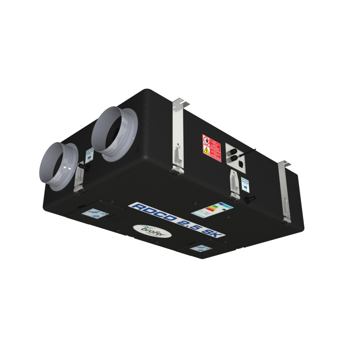 Plokštelinis ENTALPINIS rekuperatorius BROFER RDCD25SKHE (250m3) + pultas