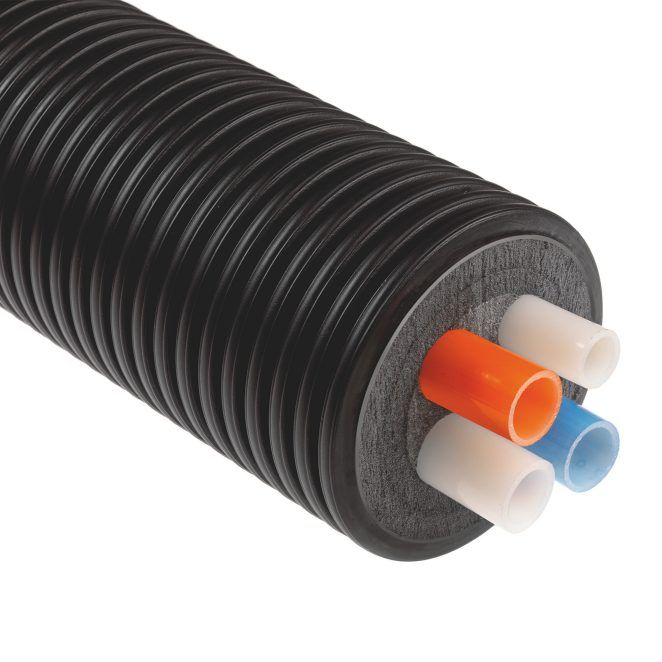 Izoliuotas PEX vamzdis Quadruple 2 x 32 - 25 - 20 / 160 Terrendis