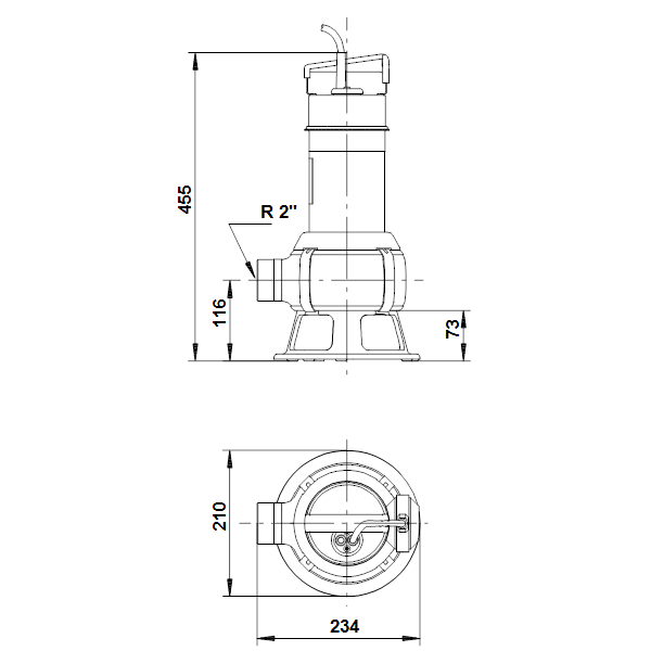 Fekalinis - nuotekų siurblys Unilift AP50B.50.08.1V, 10 m GRUNDFOS