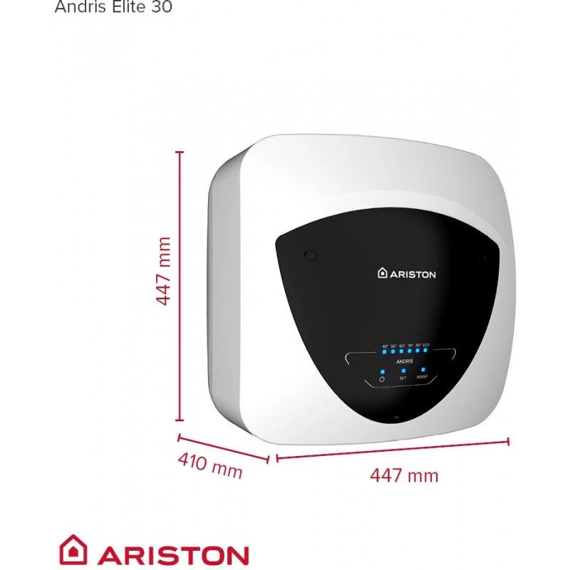 Elektrinis vandens šildytuvas Ariston Andris ELITE 30L, virš plautuvės