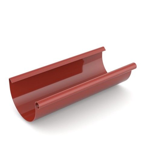 Latakas 125 / 3000 mm plastikinis raudonas BRYZA