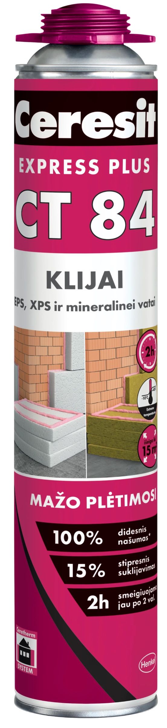 Poliuretano klijai polistirenui Ceresit CT84 Express, 850ml