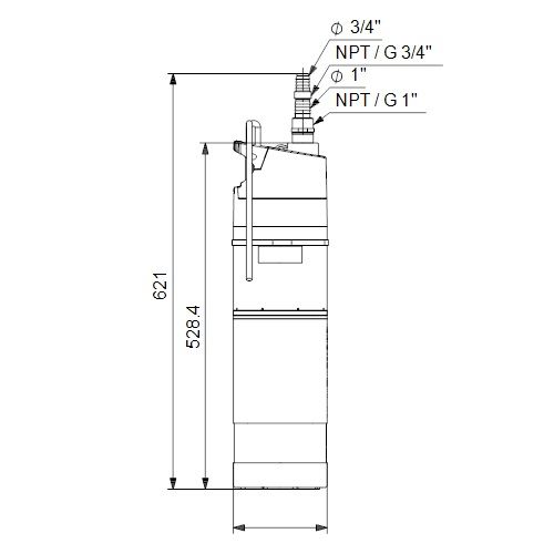 Panardinamas siurblys šuliniui SBA 3-35 M GRUNDFOS
