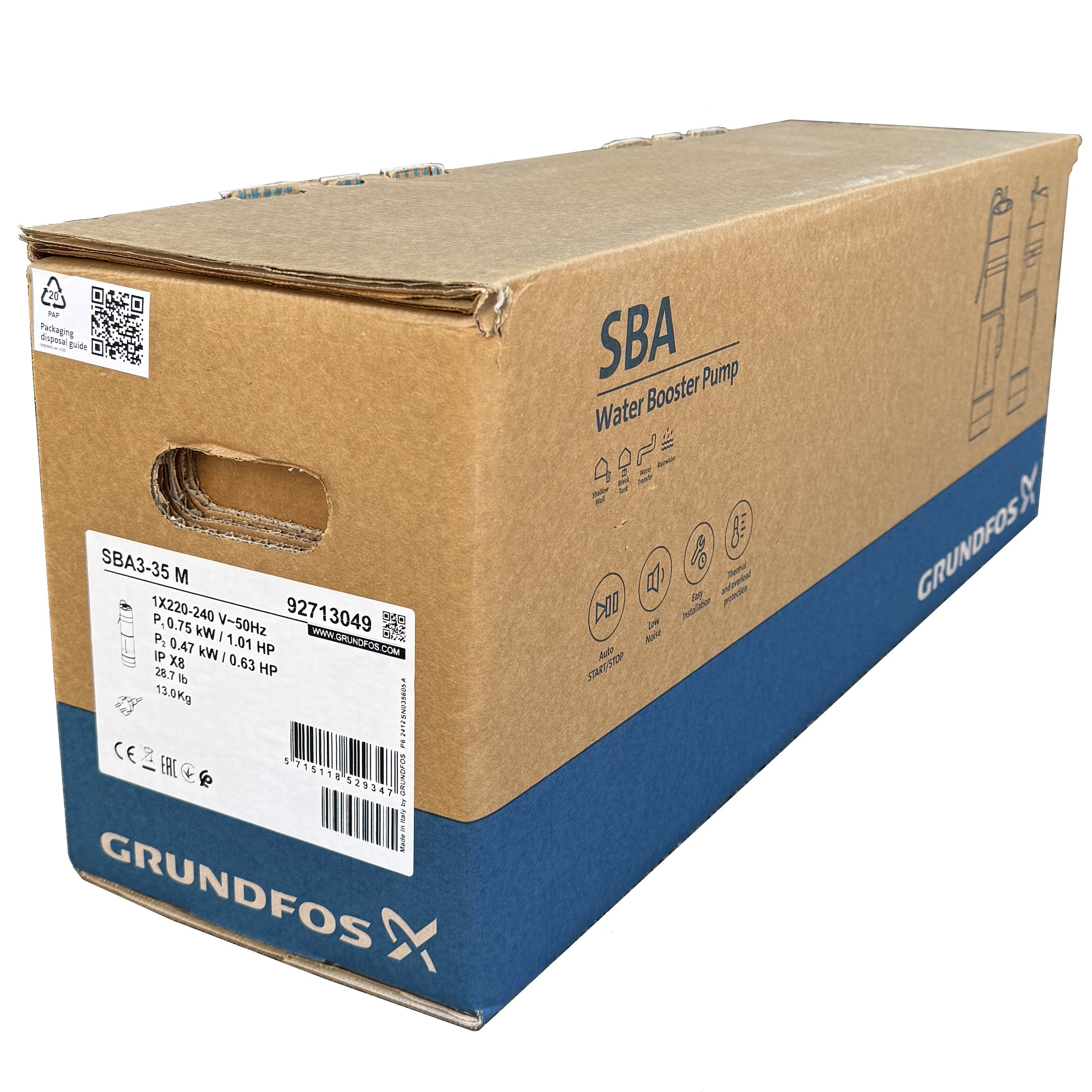 Panardinamas siurblys šuliniui SBA 3-35 M GRUNDFOS